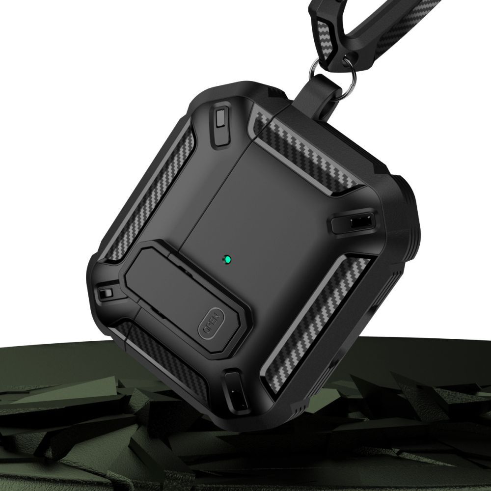 Tech-Protect Tech-Protect AirPods Pro 1/2 Fodral X-Carbo Svart