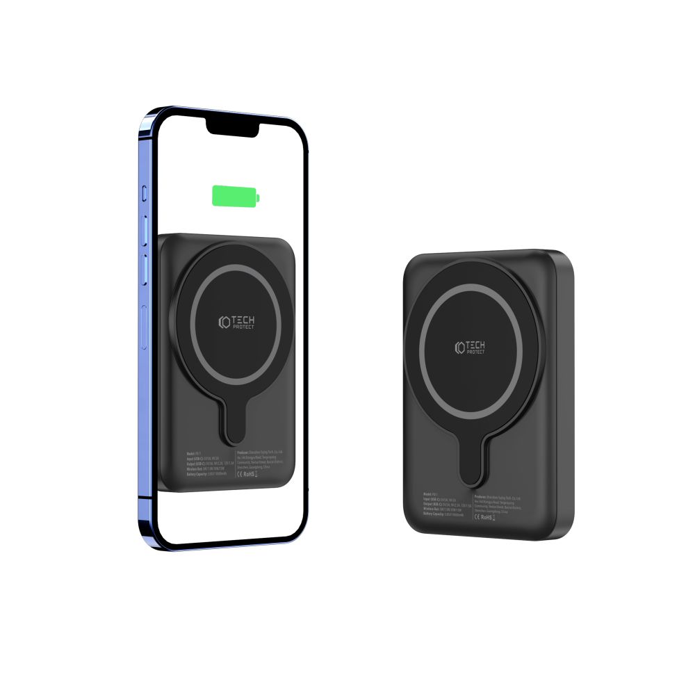 Tech-Protect Tech-Protect 10000 mAh MagSafe Powerbank LifeMag Svart