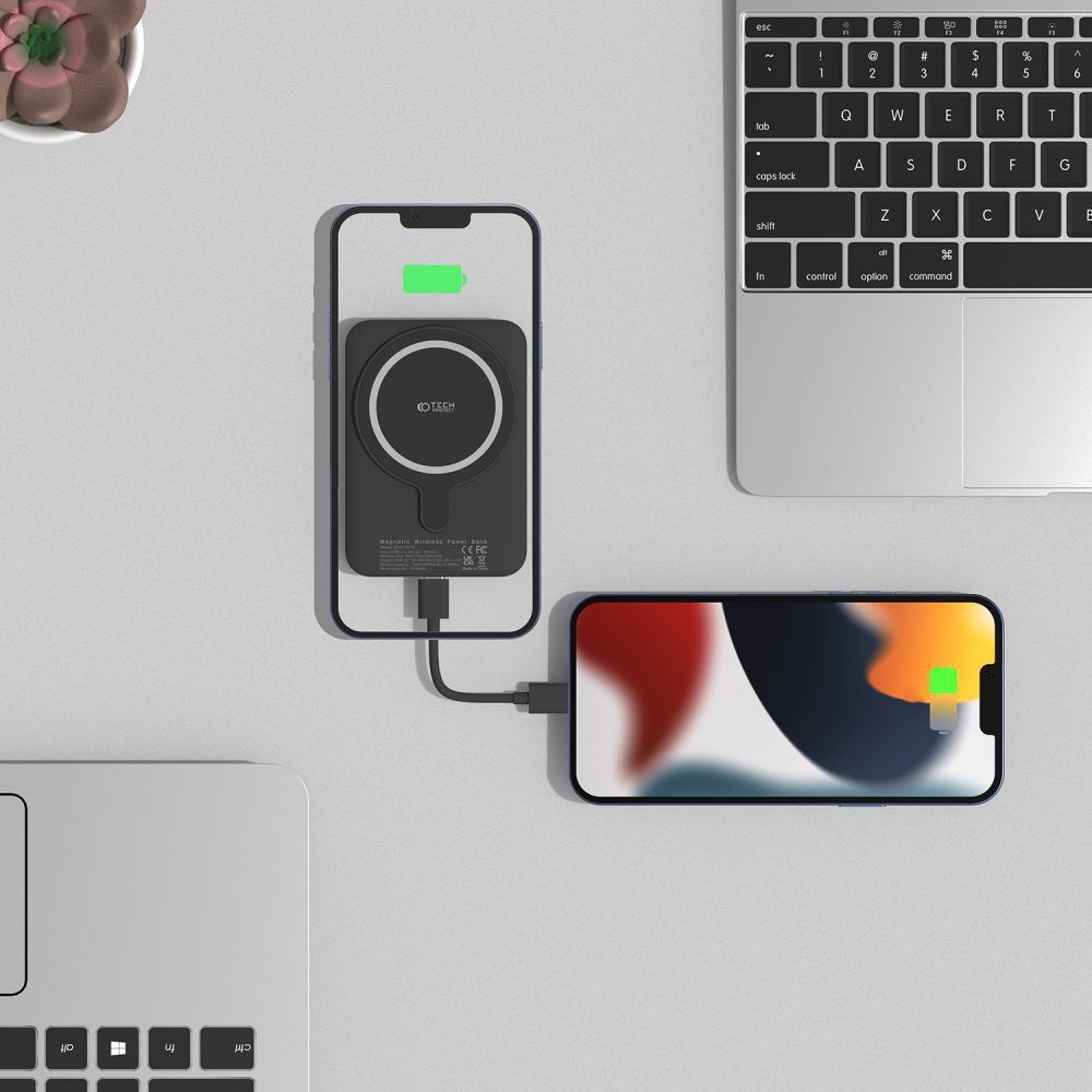 Tech-Protect Tech-Protect 10000 mAh MagSafe Powerbank LifeMag Svart