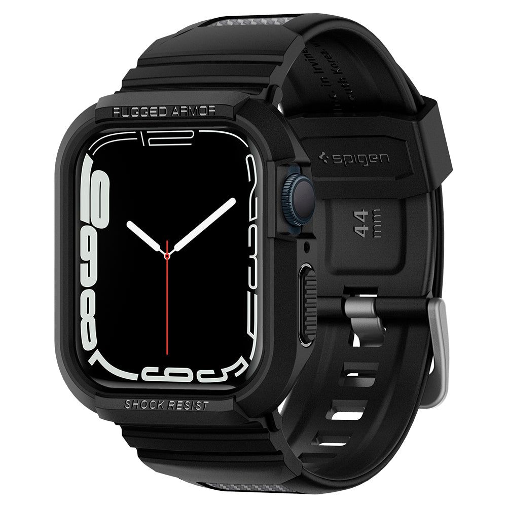 Spigen Spigen Apple Watch 44/45 mm Skal/Armband Rugged Armor 'Pro' Svart