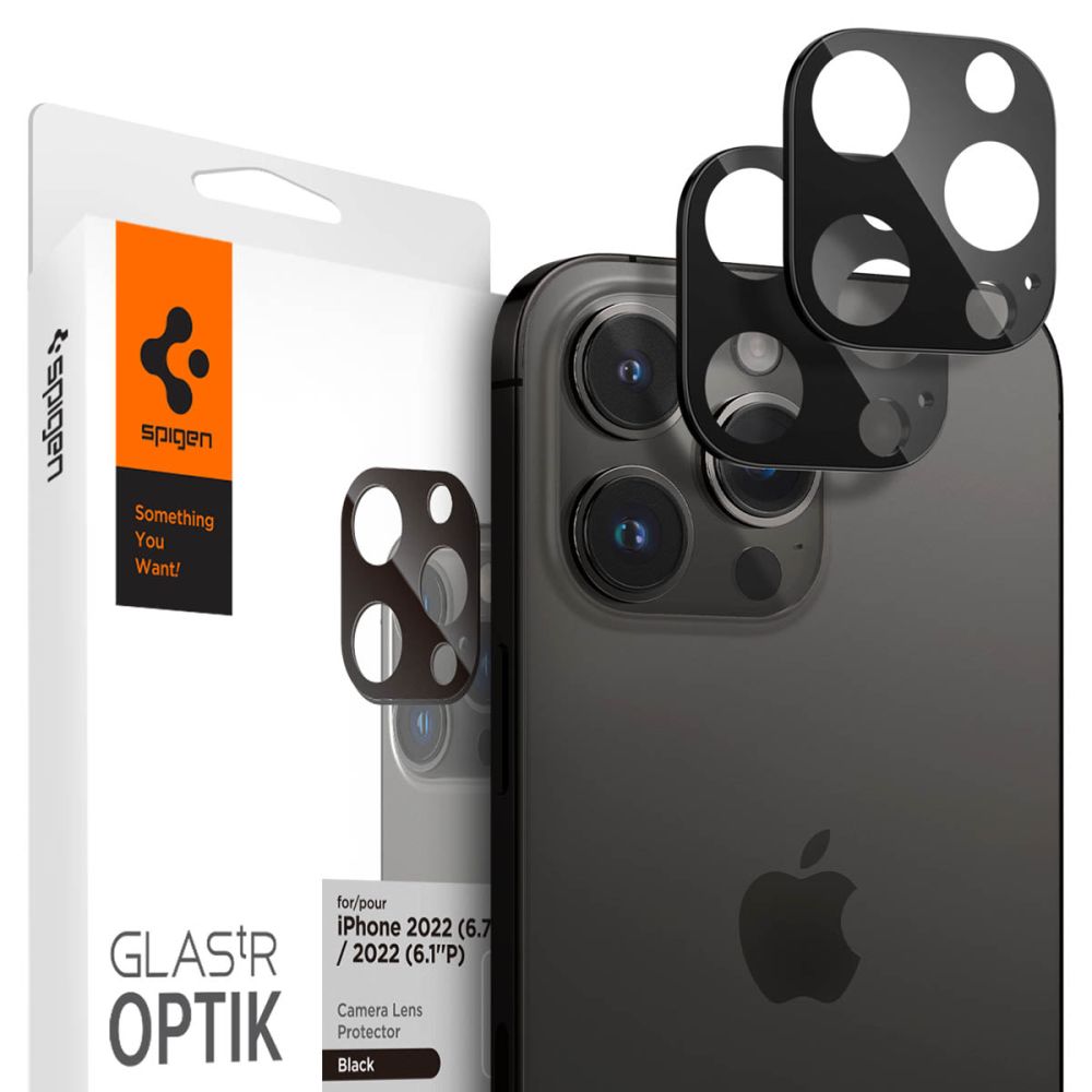 Spigen Spigen iPhone 14 Pro/Pro Max/15 Pro/Pro Max 2-PACK Optik GLAS.tR Linsskydd