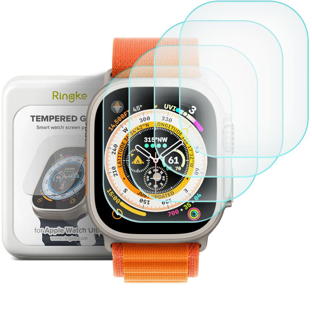 Ringke Ringke 4-PACK Härdat Glas ID Skärmskydd Apple Watch Ultra 49 mm