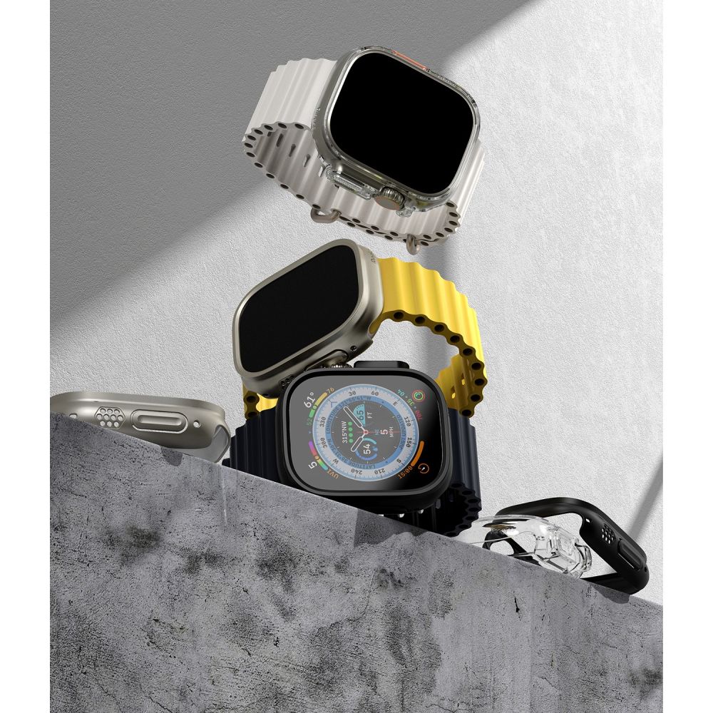 Ringke Ringke Apple Watch Ultra 49 mm 2-PACK Skal Slim Transparent/Svart