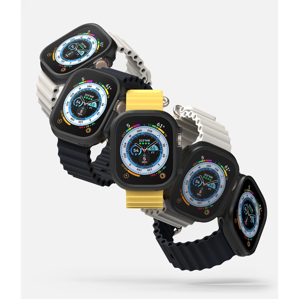 Ringke Ringke Apple Watch Ultra 49 mm 2-PACK Skal Slim Transparent/Svart