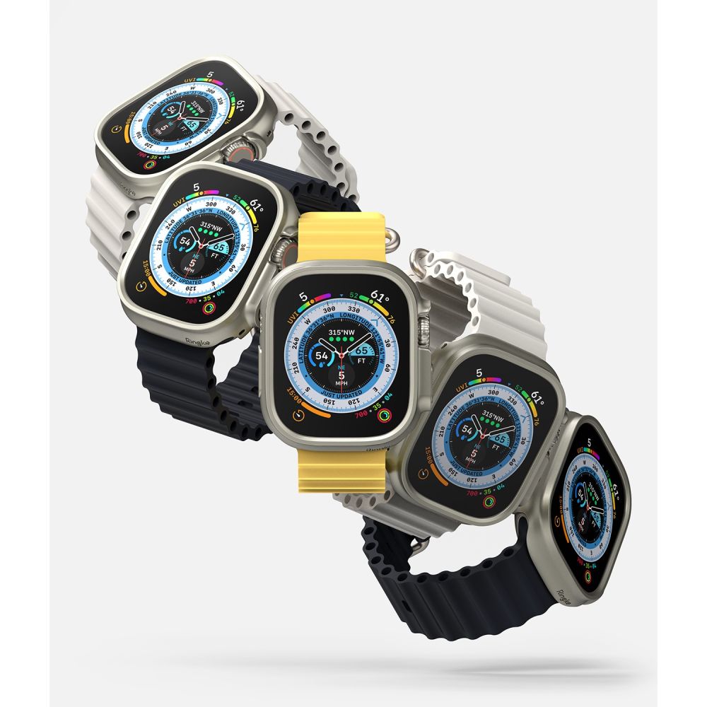Ringke Ringke Apple Watch Ultra 49 mm 2-PACK Skal Slim Titanium Grey/Clear
