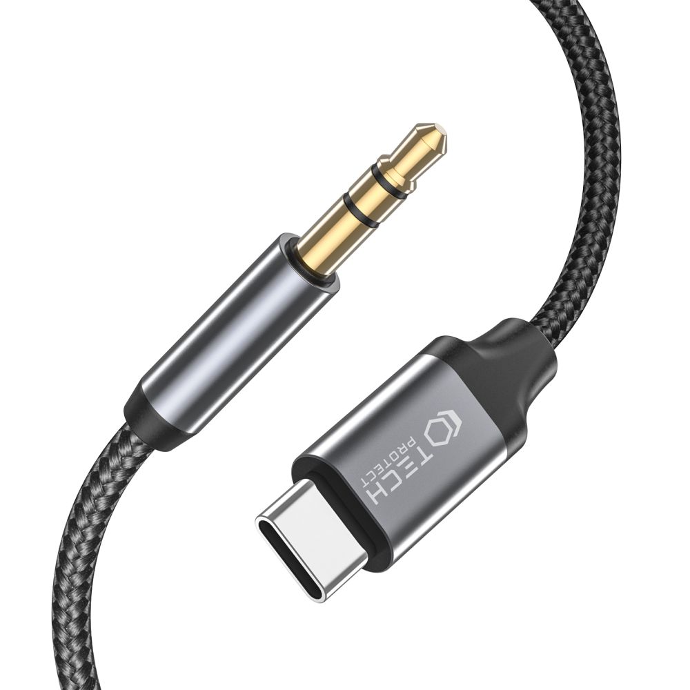 Tech-Protect Tech-Protect 1m USB-C - AUX Ljudadapter UltraBoost Svart