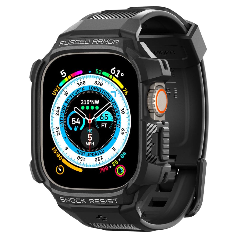 Spigen Spigen Apple Watch Ultra 49 mm Skal/Armband Rugged Armor 'Pro' Svart