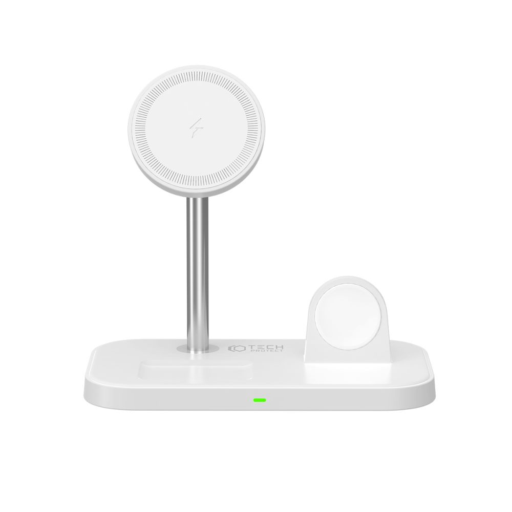 Tech-Protect Tech-Protect 15W 3in1 MagSafe Magnetisk Trådlös Laddare Vit