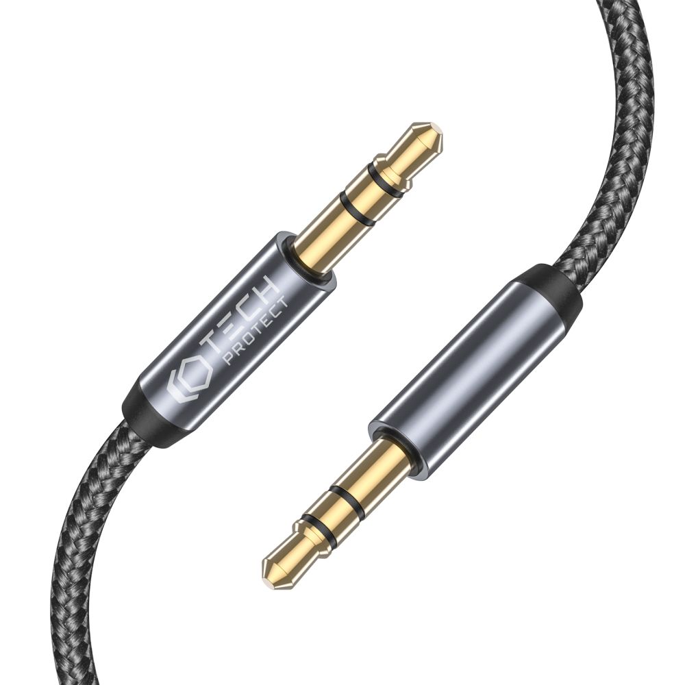 Tech-Protect Tech-Protect 1.5m 3.5mm AUX Ljudkabel Nylon Svart