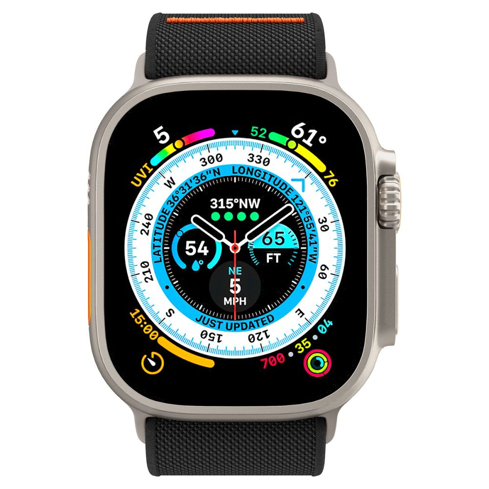 Spigen Spigen Apple Watch 42/44/45/46/49 mm Armband Fit Lite Ultra Svart