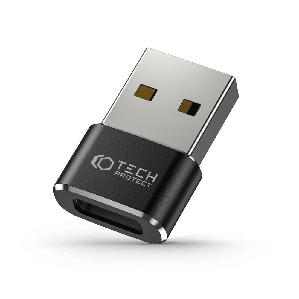 Tech-Protect Tech-Protect USB-A 2.0 till USB-C Adapter Svart