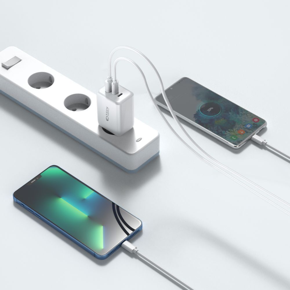 Tech-Protect Tech-Protect 65W PD/QC Väggladdare 2x USB-C 1x USB-A Svart