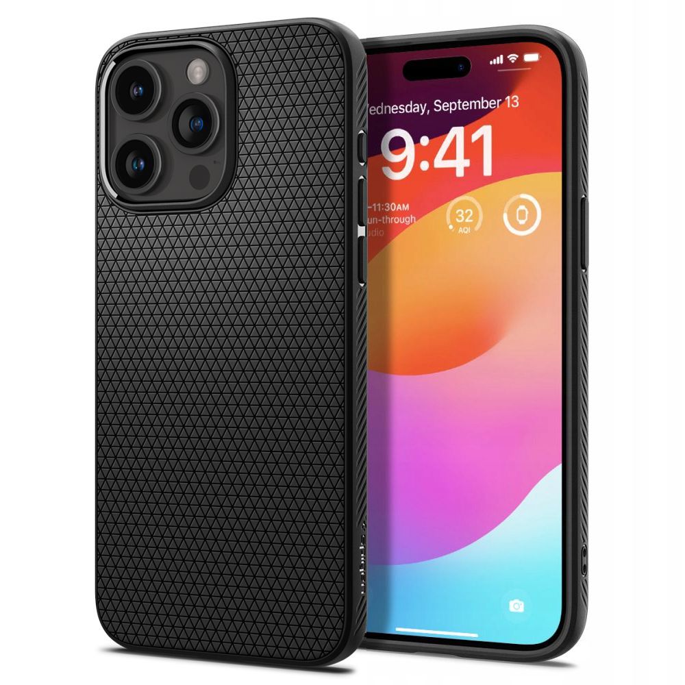 Spigen Spigen iPhone 15 Pro Skal Liquid Air Matt Svart
