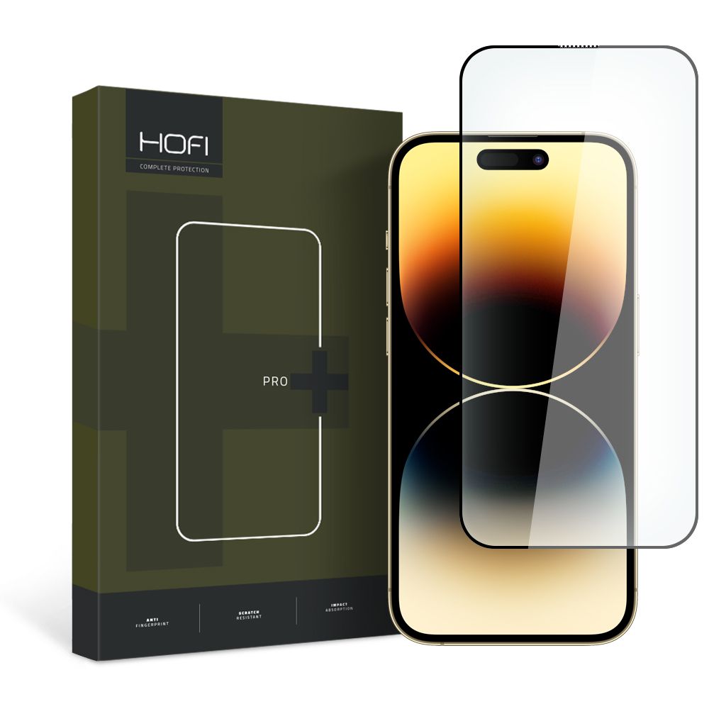 HOFI HOFI iPhone 15 Pro Skärmskydd Pro+ Härdat Glas Svart