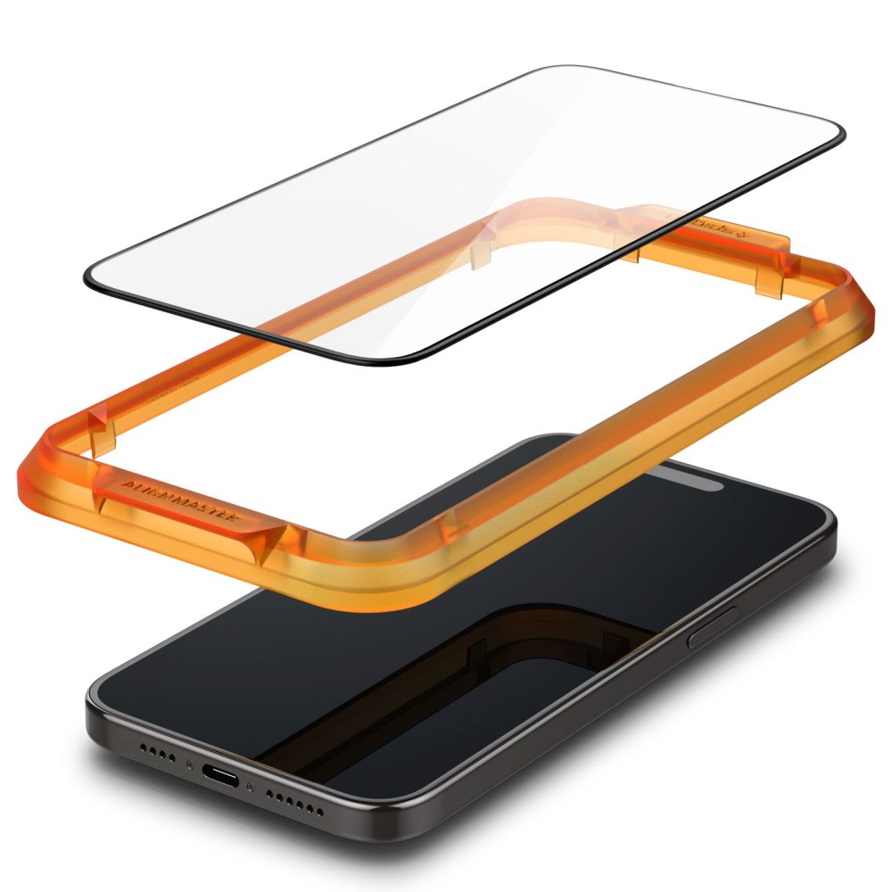 Spigen Spigen iPhone 15 2-PACK ALM Glas FC Heltäckande Skärmskydd