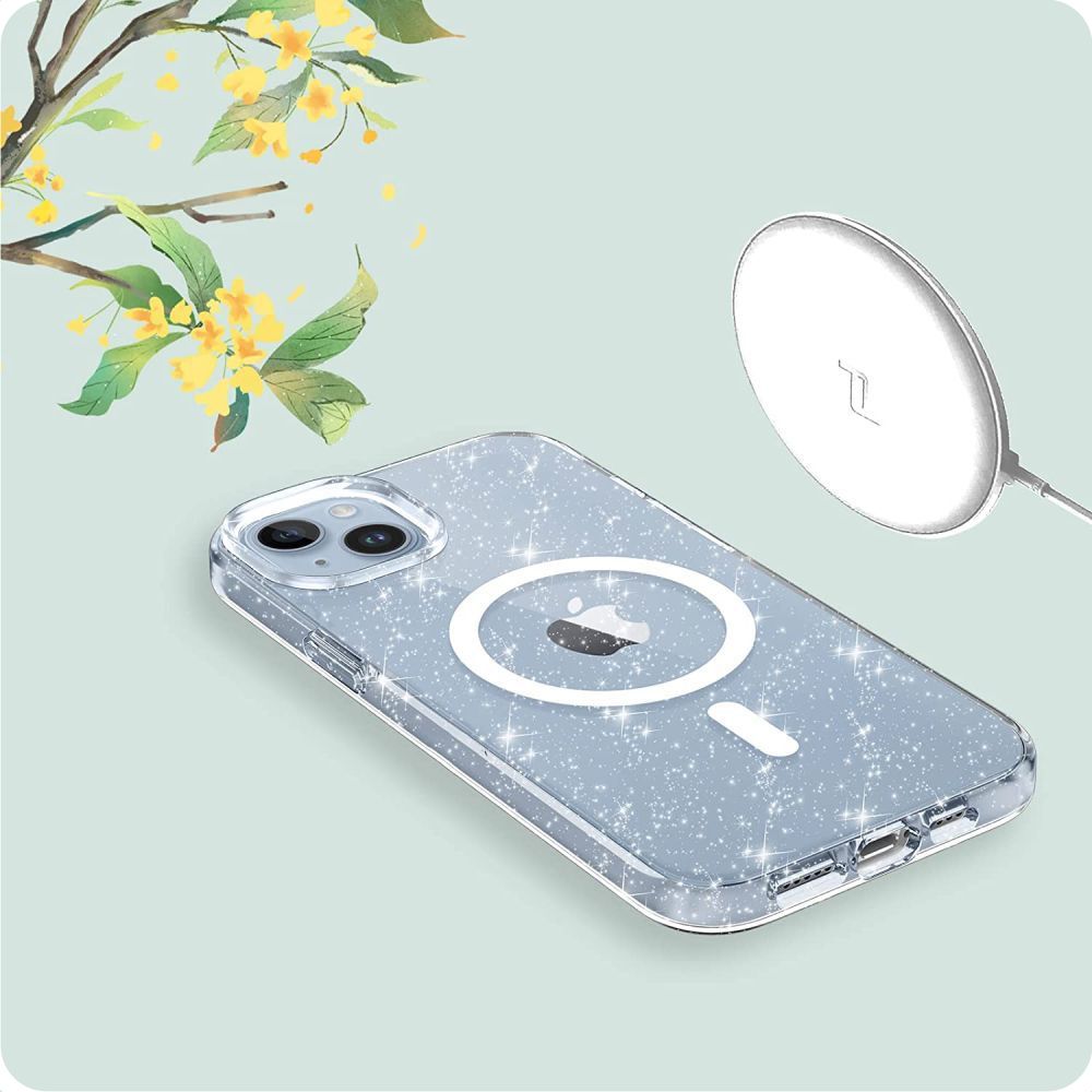 Tech-Protect Tech-Protect iPhone 15 Skal MagSafe FlexAir Hybrid Glitter