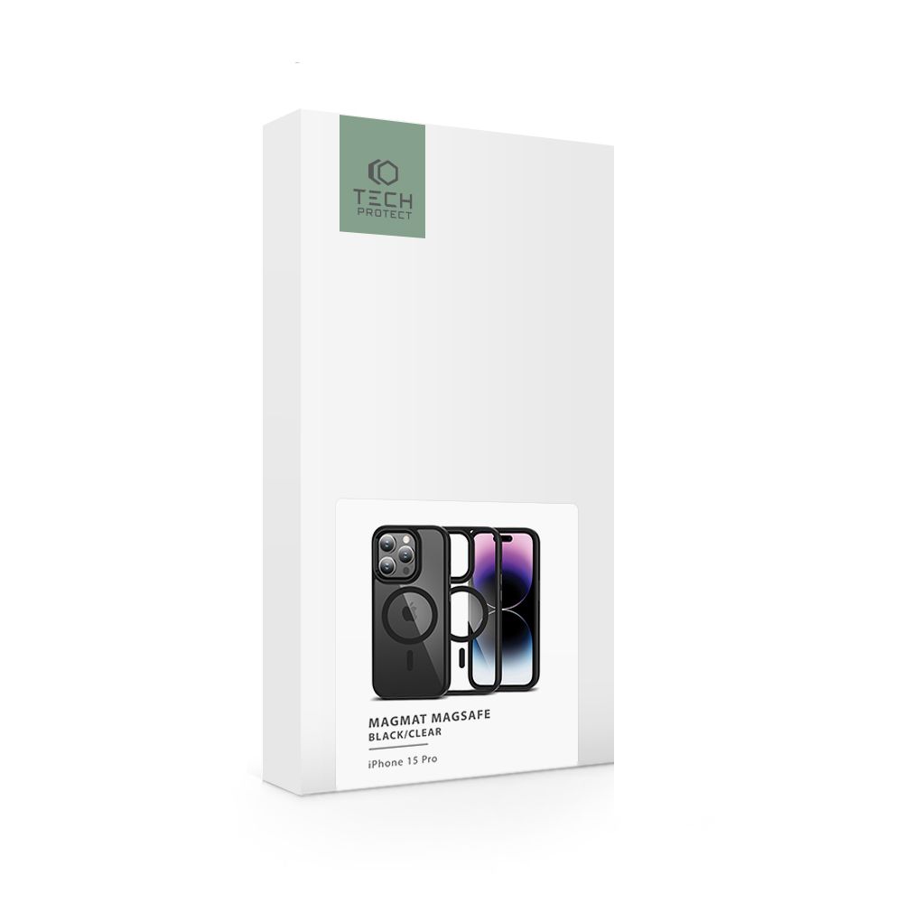 Tech-Protect Tech-Protect iPhone 15 Pro Skal MagSafe MagMat Svart/Transparent