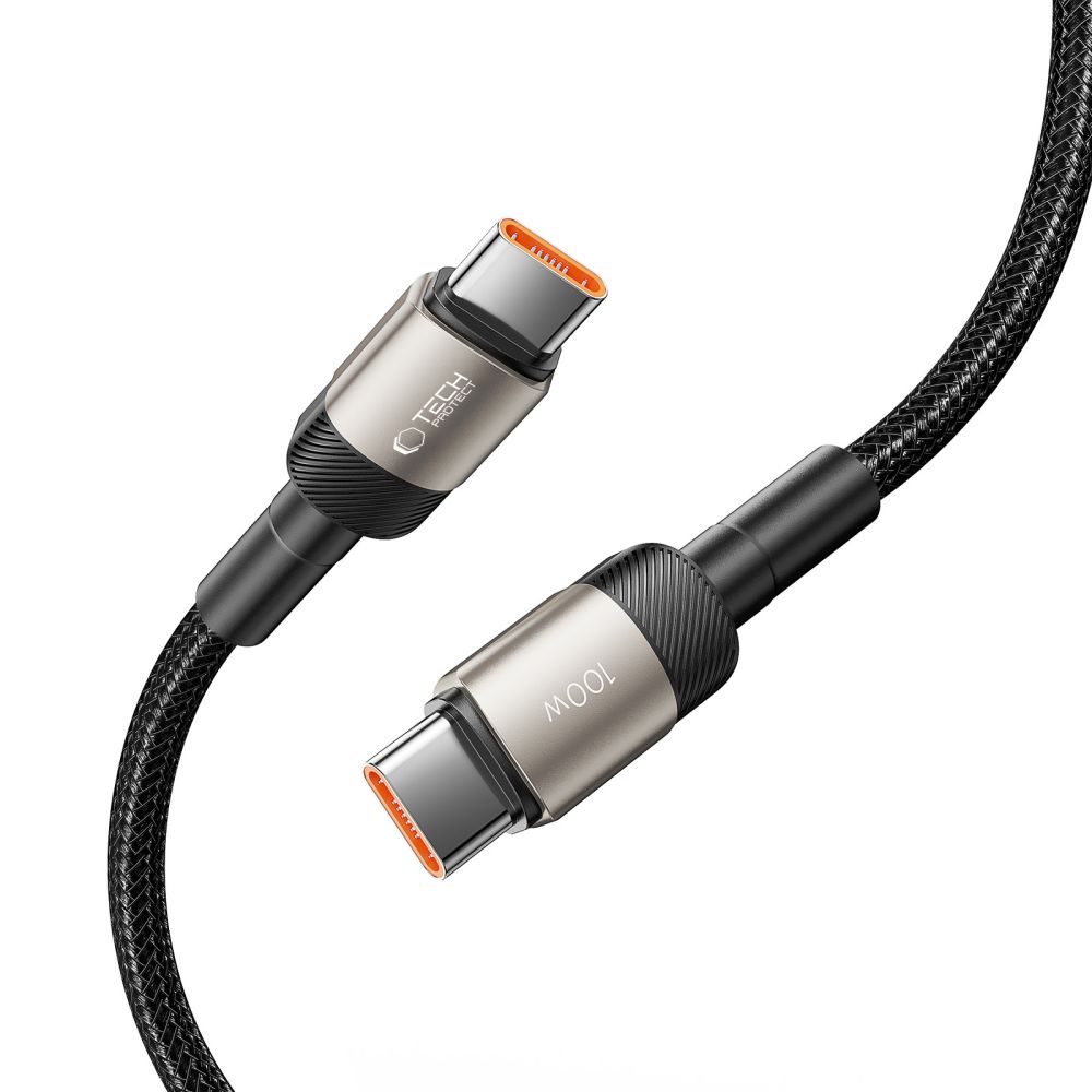 Tech-Protect 100W/5A 2m PD USB-C - USB-C Kabel UltraBoost Evo Titanium