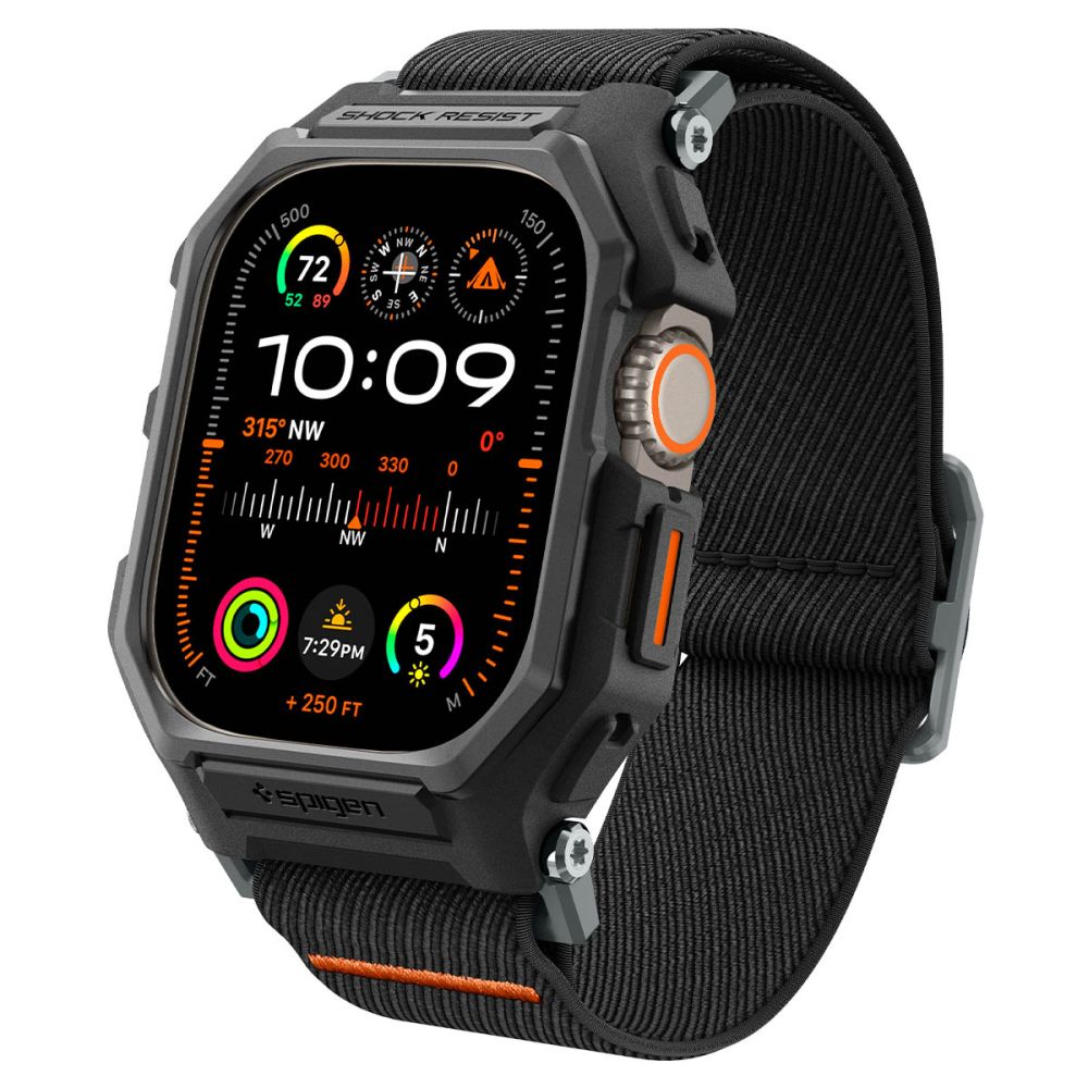 Spigen Spigen Apple Watch 49 mm Skal/Armband Lite Fit 'Pro' Matt Svart