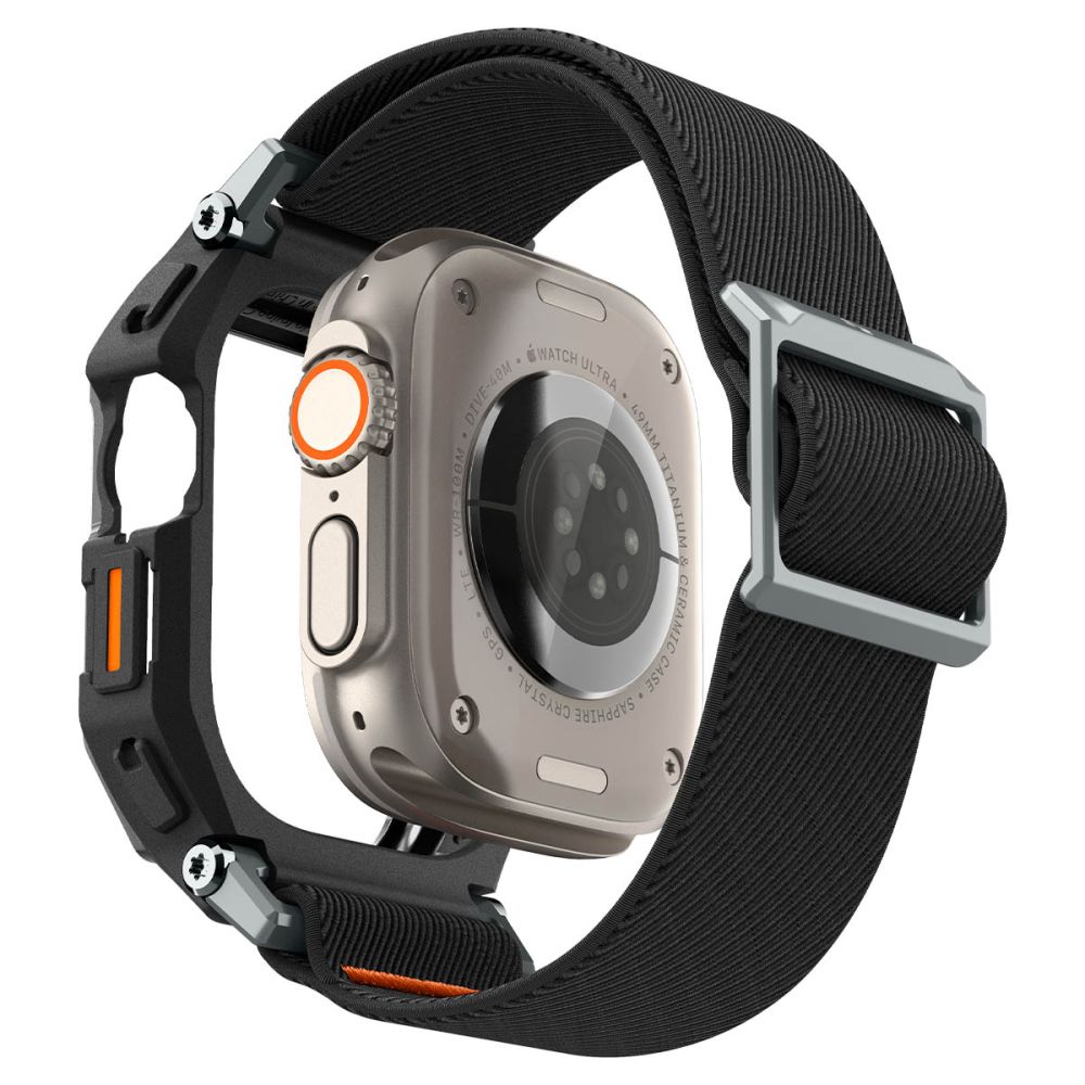 Spigen Spigen Apple Watch 49 mm Skal/Armband Lite Fit 'Pro' Matt Svart