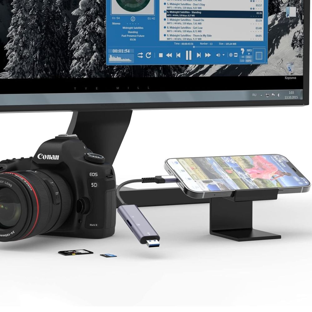 Tech-Protect Tech-Protect Lightning - USB SD & Micro SD Kortläsare Grå