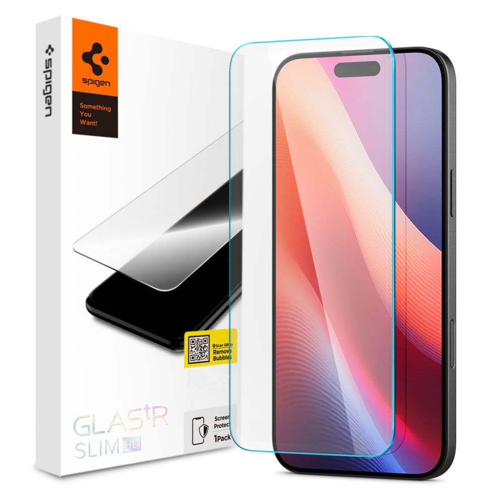 Spigen Spigen iPhone 16 / 15 Skärmskydd Slim Glas.tR Härdat Glas