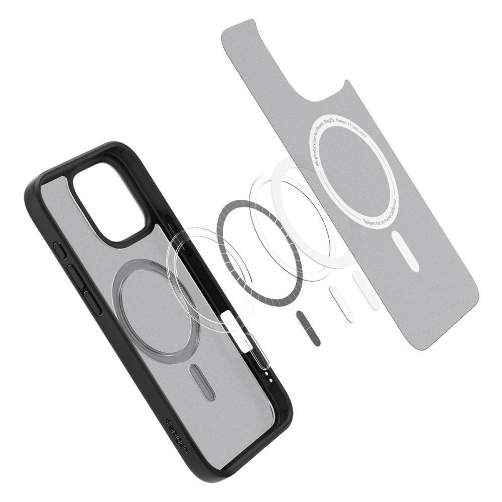 Spigen Spigen iPhone 16 Pro Skal MagSafe Ultra Hybrid Frostad Svart