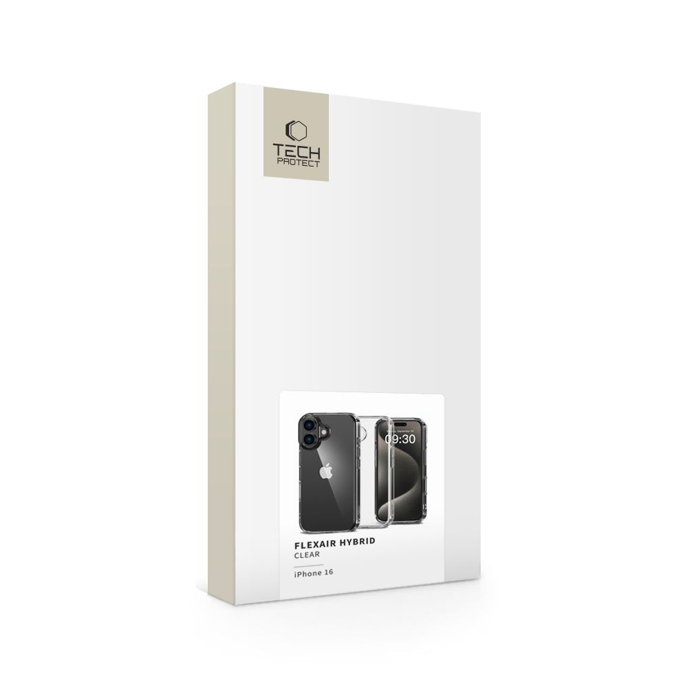 Tech-Protect Tech-Protect iPhone 16 Skal FlexAir Hybrid Transparent