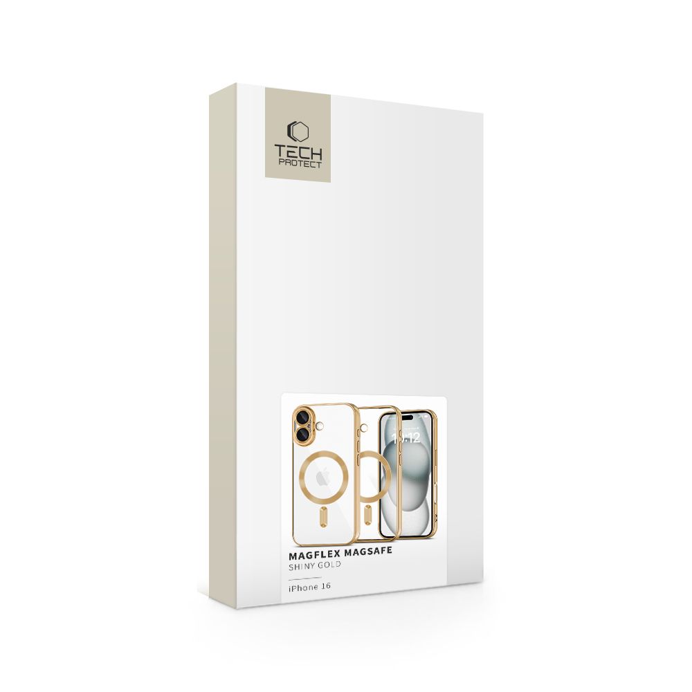 Tech-Protect Tech-Protect iPhone 16 Skal MagSafe MagFlex Shiny Gold