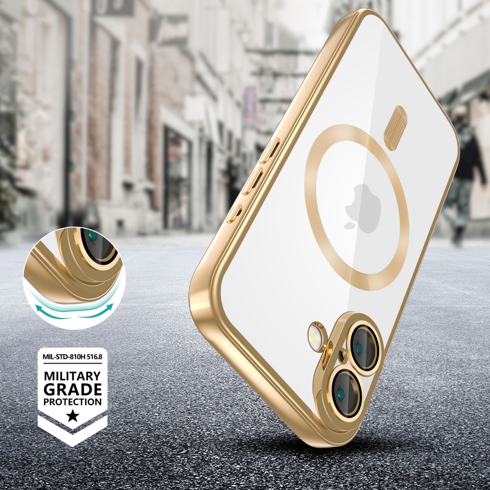 Tech-Protect Tech-Protect iPhone 16 Skal MagSafe MagFlex Shiny Gold