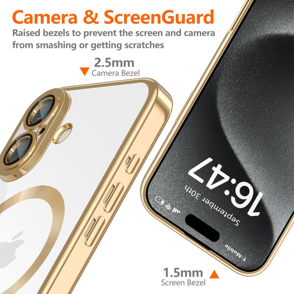 Tech-Protect Tech-Protect iPhone 16 Skal MagSafe MagFlex Shiny Gold