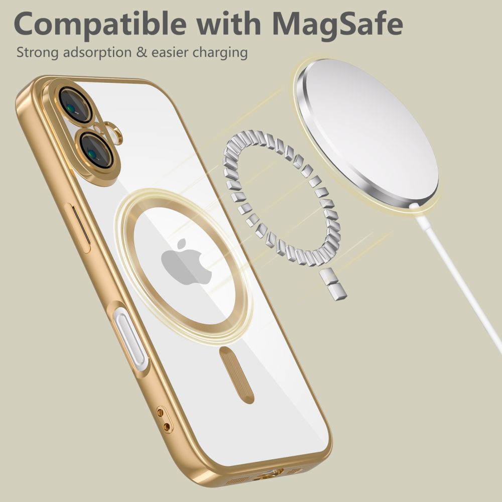 Tech-Protect Tech-Protect iPhone 16 Skal MagSafe MagFlex Shiny Gold