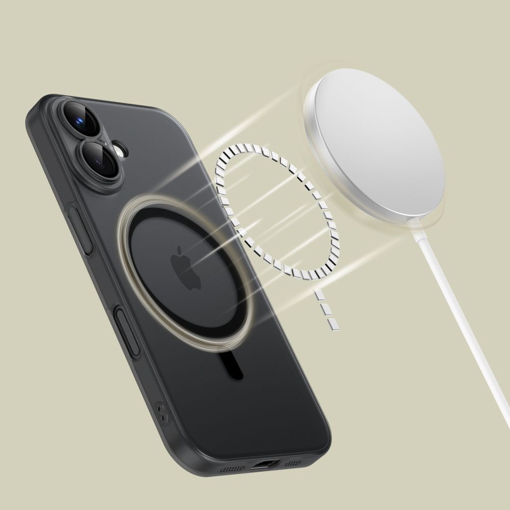 Tech-Protect Tech-Protect iPhone 16 Skal MagSafe MagSlim Matt Svart