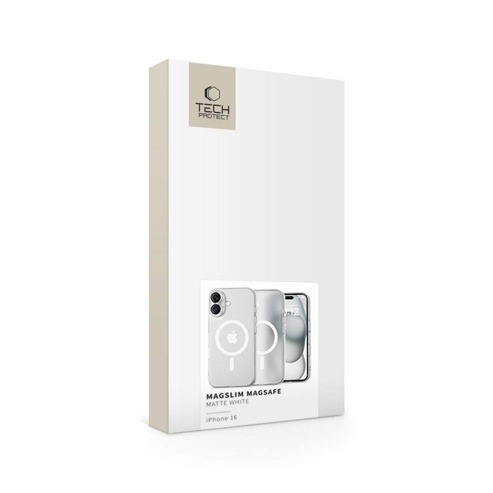 Tech-Protect Tech-Protect iPhone 16 Skal MagSafe MagSlim Matt Vit