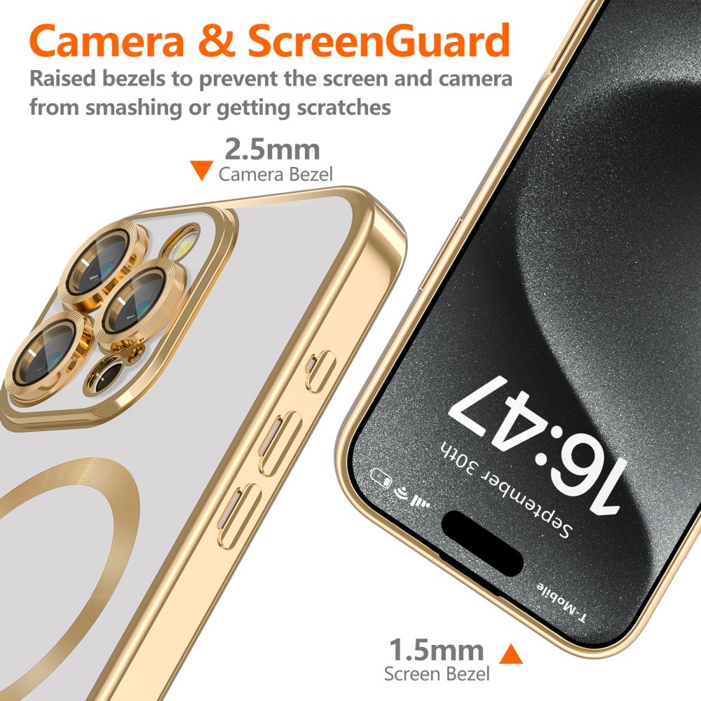 Tech-Protect Tech-Protect iPhone 16 Pro Skal MagSafe MagFlex Shiny Gold