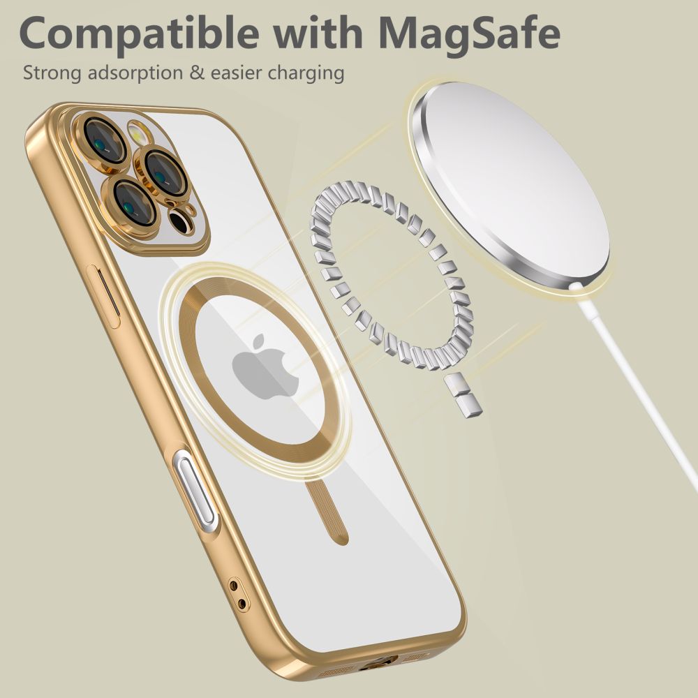 Tech-Protect Tech-Protect iPhone 16 Pro Skal MagSafe MagFlex Shiny Gold