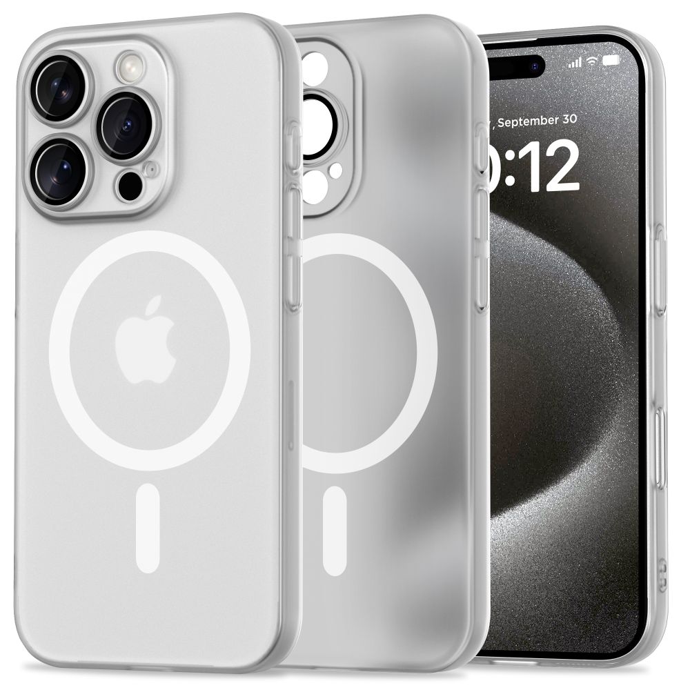 Tech-Protect Tech-Protect iPhone 16 Pro Skal MagSafe MagSlim Matt Vit