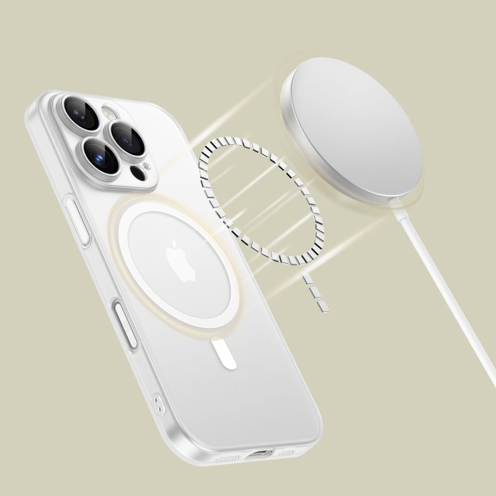Tech-Protect Tech-Protect iPhone 16 Pro Skal MagSafe MagSlim Matt Vit