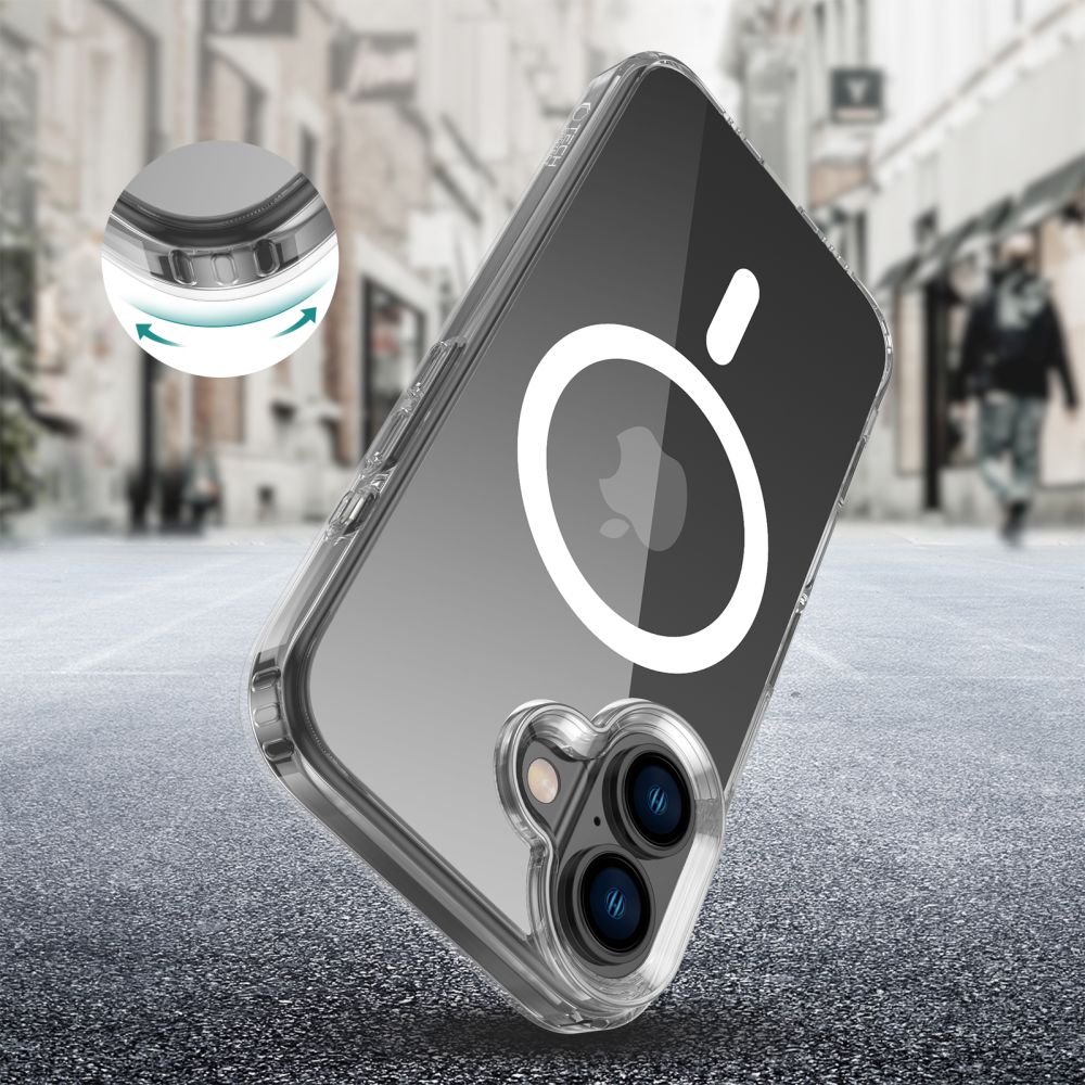 Tech-Protect Tech-Protect iPhone 16 Skal MagSafe FlexAir Hybrid Transparent