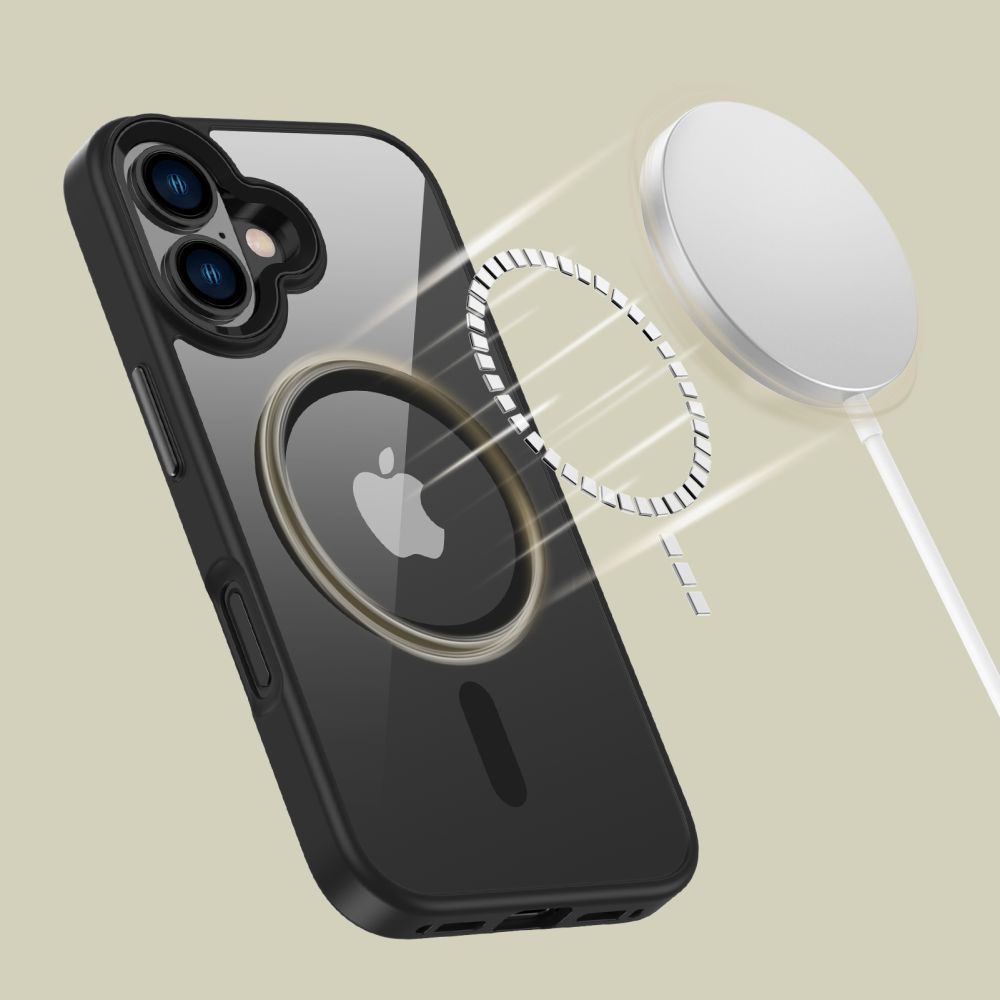 Tech-Protect Tech-Protect iPhone 16 Skal MagSafe MagMat Svart/Transparent