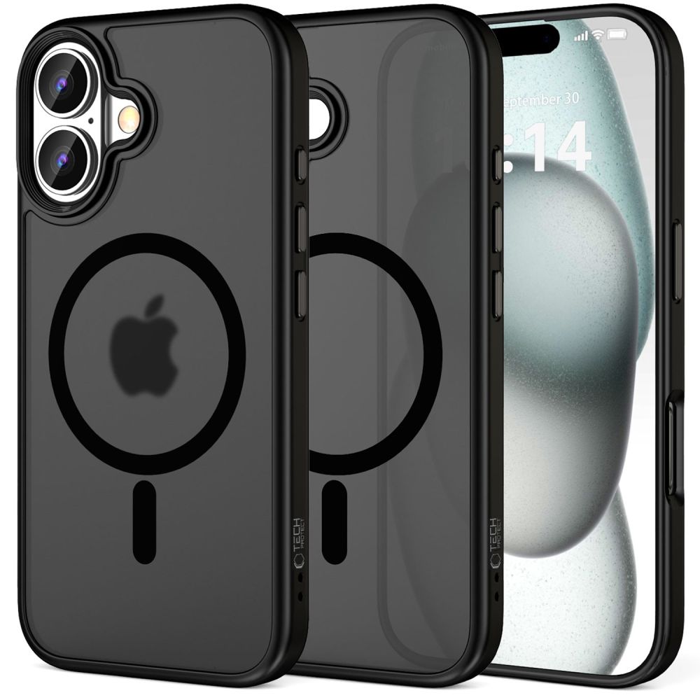 Tech-Protect Tech-Protect iPhone 16 Skal MagSafe MagMat Matt Svart