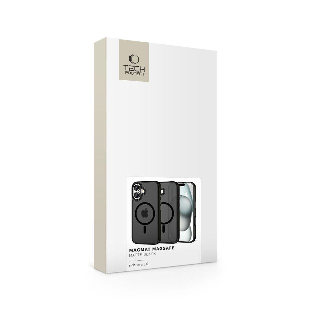 Tech-Protect Tech-Protect iPhone 16 Skal MagSafe MagMat Matt Svart