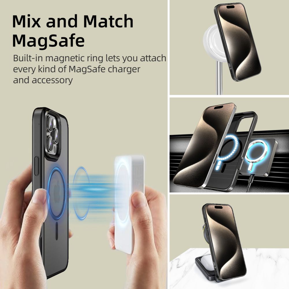 Tech-Protect Tech-Protect iPhone 16 Pro Max Skal MagSafe MagMat Matt Svart