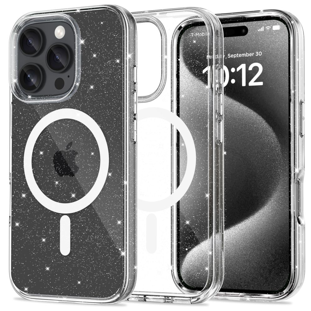 Tech-Protect Tech-Protect iPhone 16 Pro Skal MagSafe FlexAir Hybrid Glitter