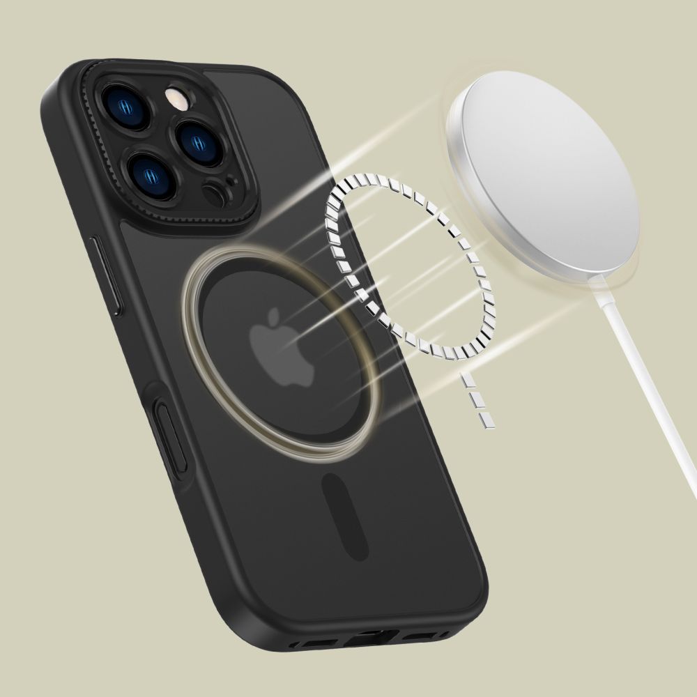 Tech-Protect Tech-Protect iPhone 16 Pro Skal MagSafe MagCam Matt Svart