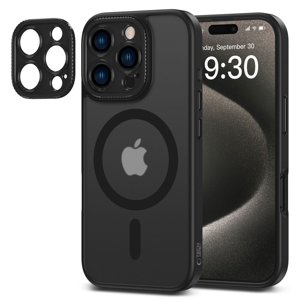 Tech-Protect Tech-Protect iPhone 16 Pro Max Skal MagSafe MagCam Matt Svart