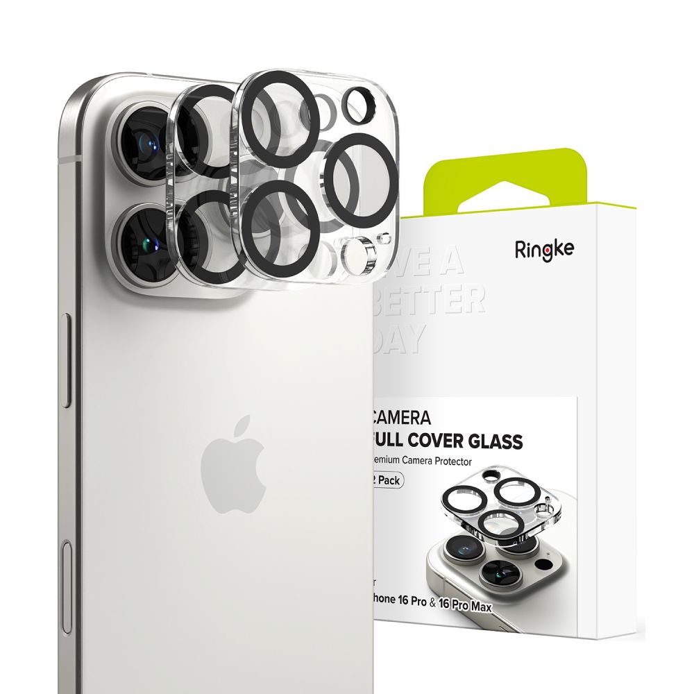 Ringke Ringke iPhone 16 Pro / 16 Pro Max 2-PACK Linsskydd Härdat Glas Transparent