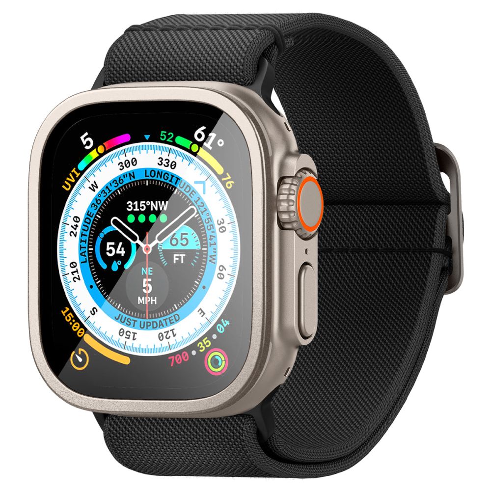 Spigen Spigen Apple Watch Ultra 49 mm Skärmskydd Glas.tR Slim Pro Titanium