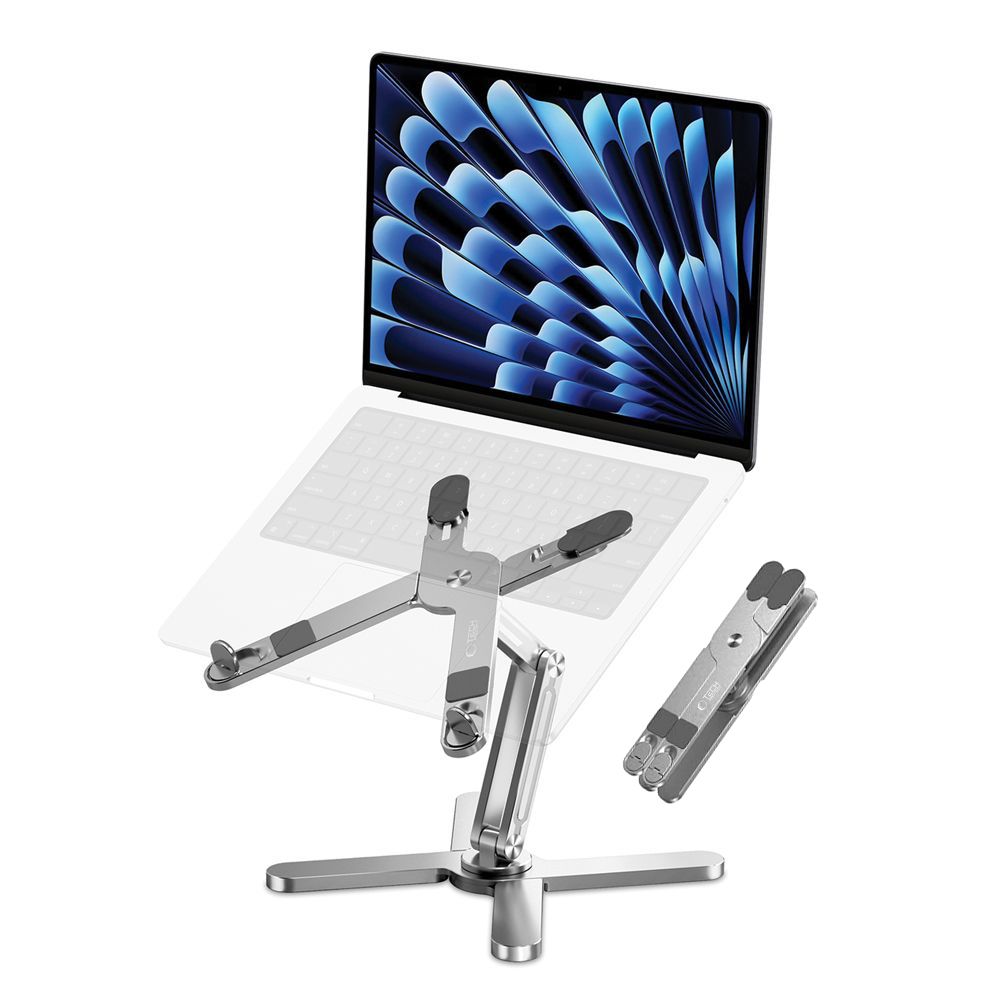 Tech-Protect Tech-Protect Laptop Stativ Justerbart Universal Silver