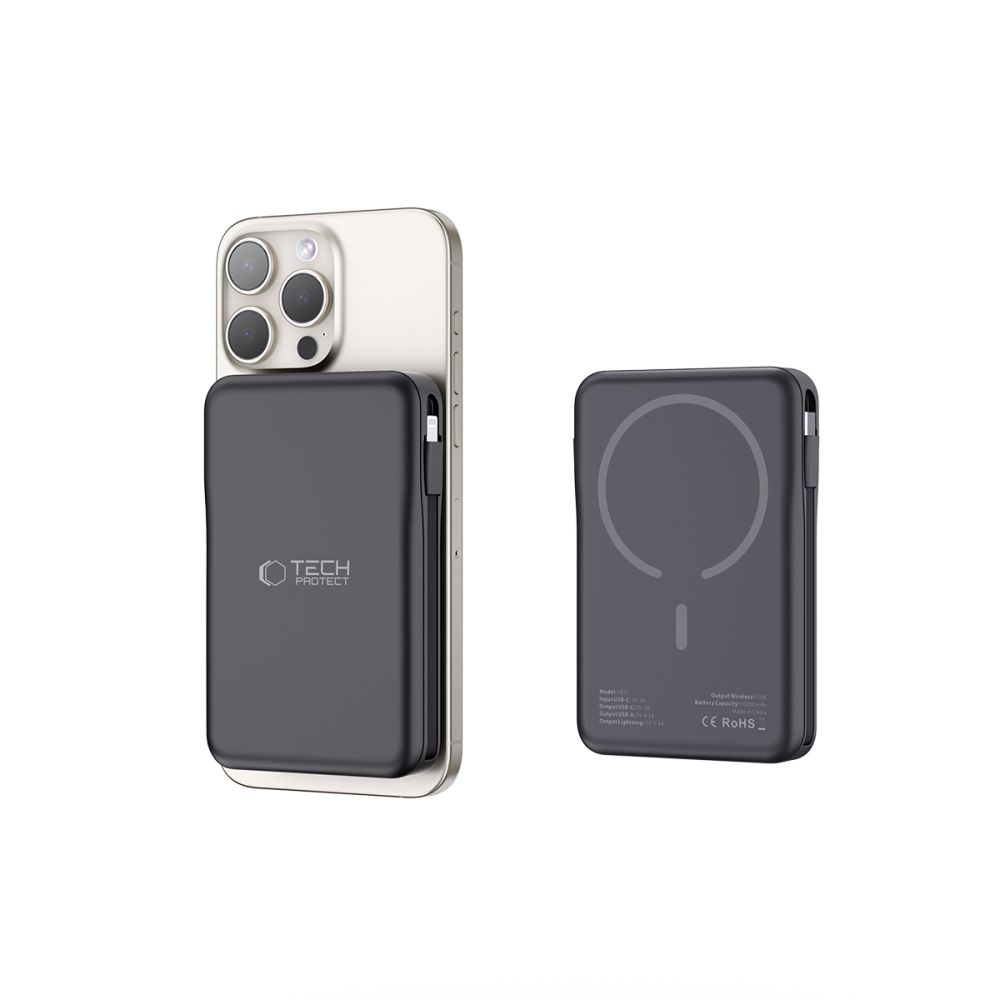 Tech-Protect Tech-Protect 10000 mAh MagSafe Powerbank LifeMag Svart